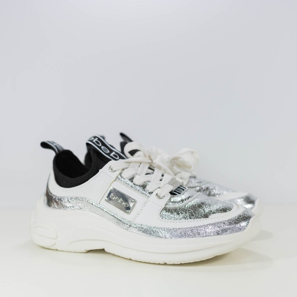 Bebe Sport Lealea Metallic Logo Fashion Sneakers - Picture 2 of 13